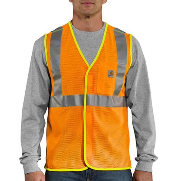 Carhartt Class 2 Hi-Vis Safety Vest in Bright Orange